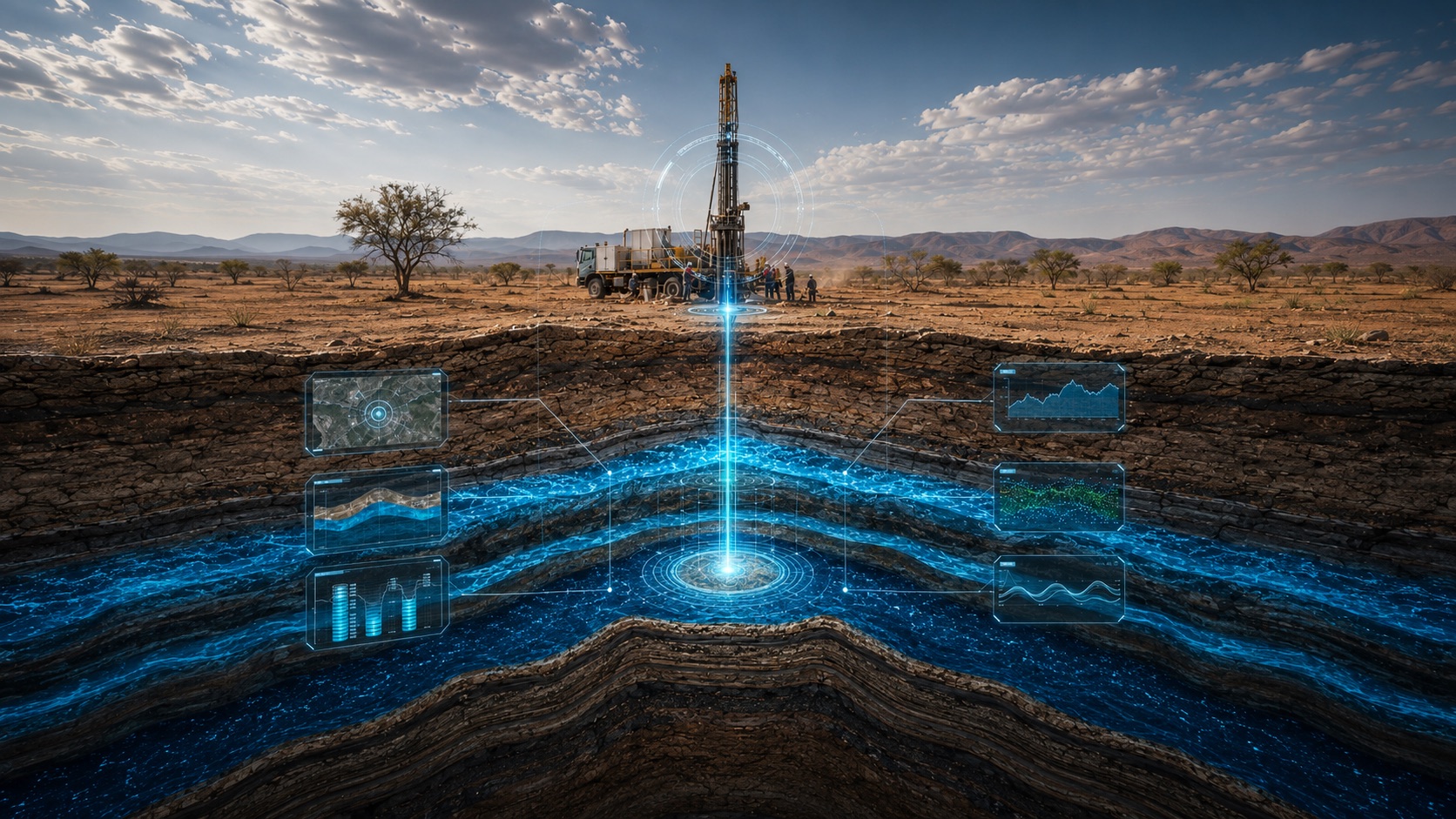 Virtual water well – subsurface model of Deep Seated Water beneath a property