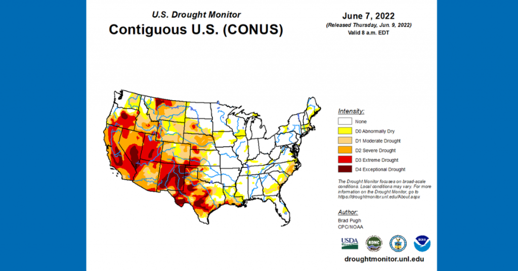 USA Drought Map June 7, 2022