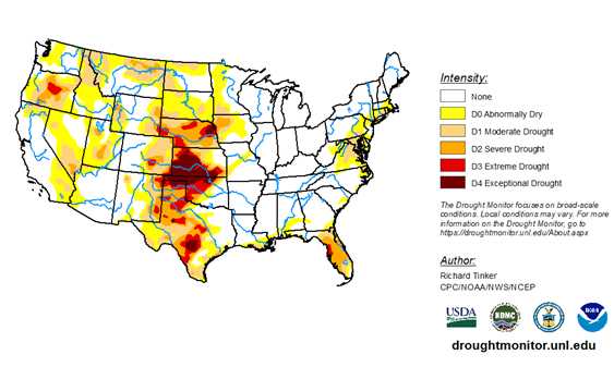 U.S. Drought Map, April 18, 2023