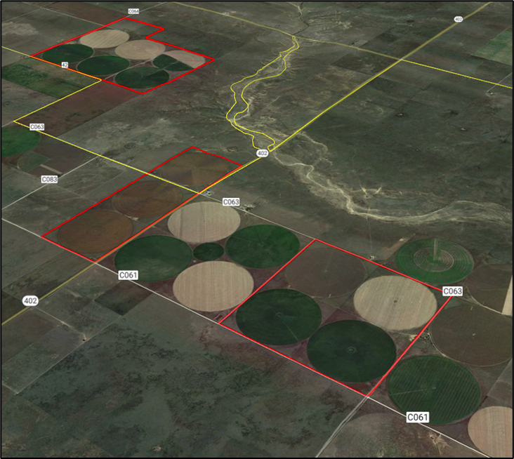 New Mexico Case Study Farm sections
