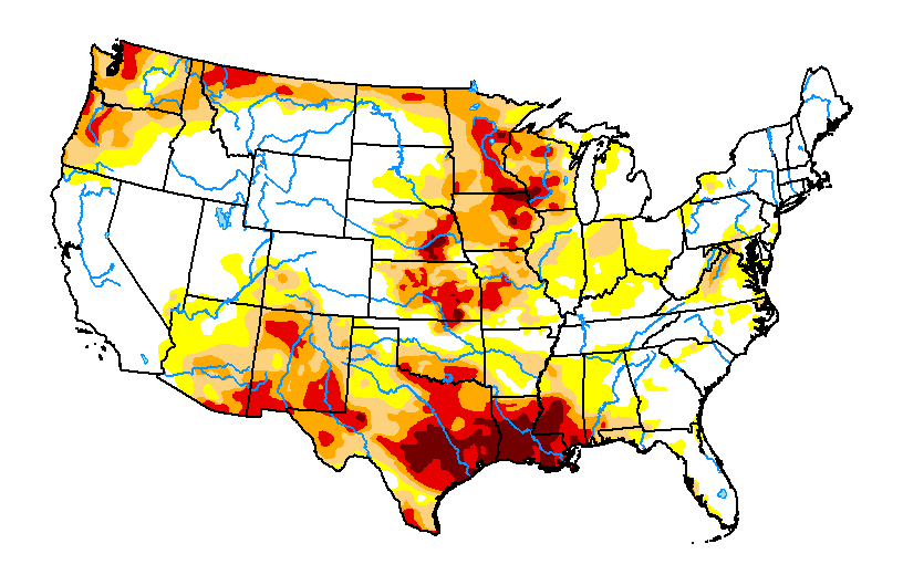 USA US Drought Monitor Sept 2023-Sept 2024